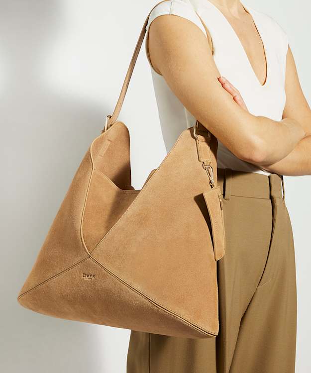 Dune London Dearest - Tan Suede Tote