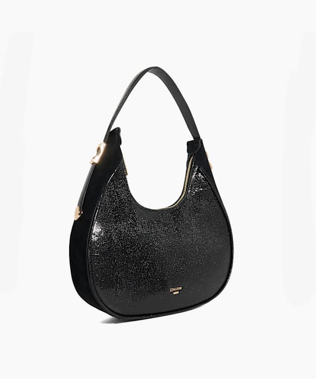Dune London Dedicated - Black Scoop Shoulder Bag