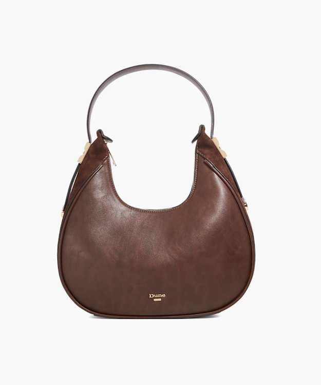 dune london Dedicated - Brown Scoop Shoulder Bag