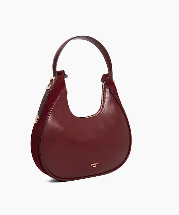 Dune London Dedicated - Burgundy Scoop Shoulder Bag