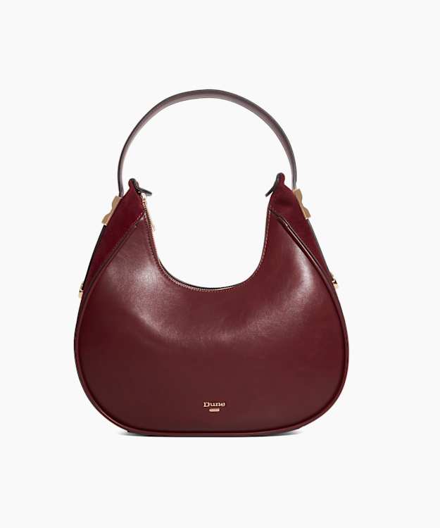 dune london Dedicated - Burgundy Scoop Shoulder Bag