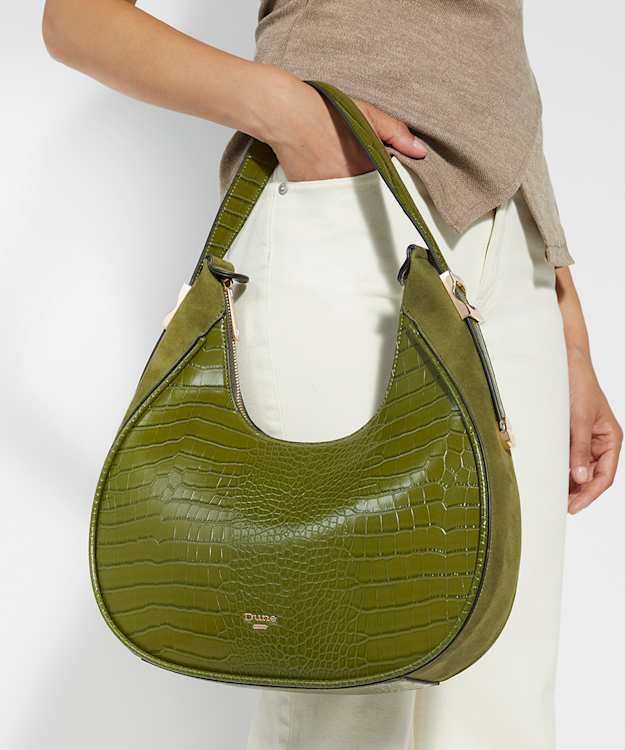 Dune London Dedicated - Green Scoop Shoulder Bag