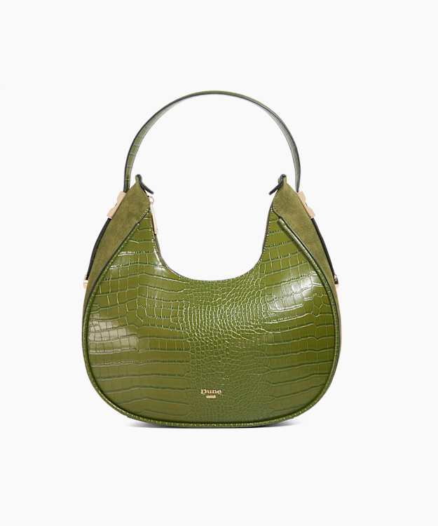 dune london Dedicated - Green Scoop Shoulder Bag