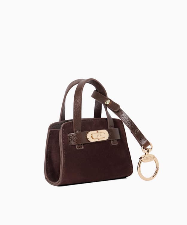 Dune London Define Xs - Brown Mini Suede Bag Charm