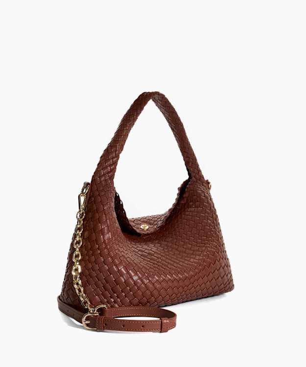 Dune London Deliberate - Tan Woven Shoulder Bag