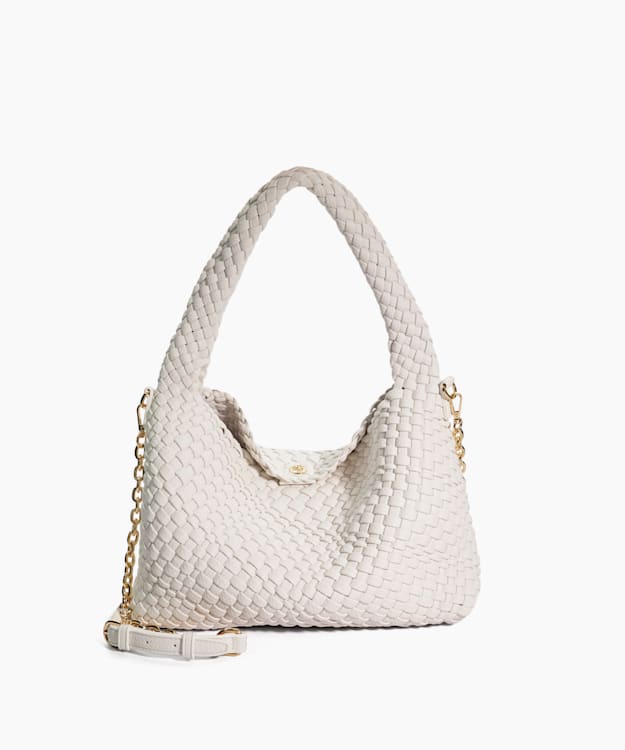 dune london Deliberate - White Woven Shoulder Bag