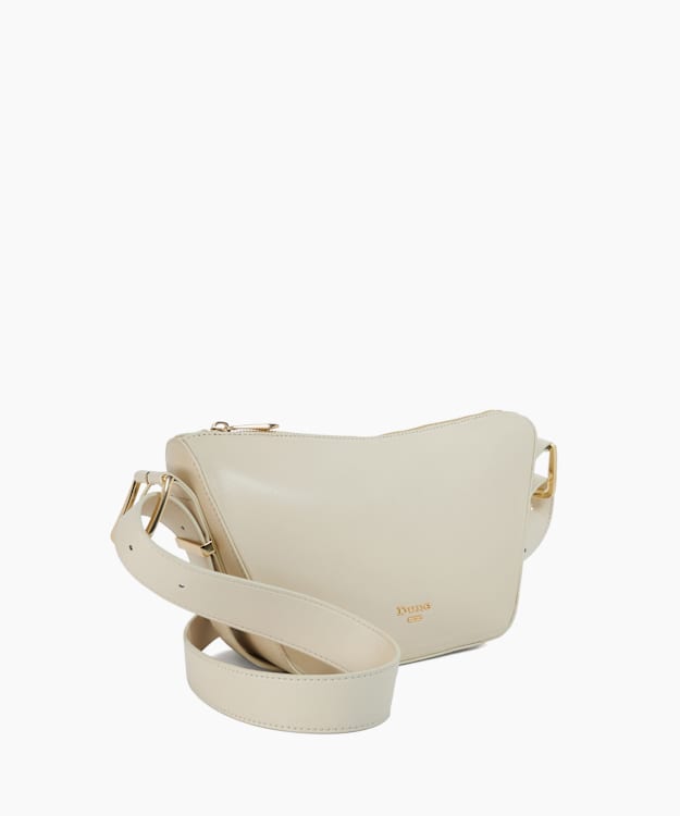 Dune London Delicately - Ecru Suede Shoulder Bag