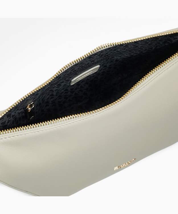 Dune London Delicately - Ecru Suede Shoulder Bag