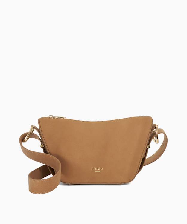 dune london Delicately - Sand Suede Shoulder Bag