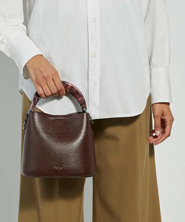 Dune London Dharla - Burgundy Moulded Handle Bag