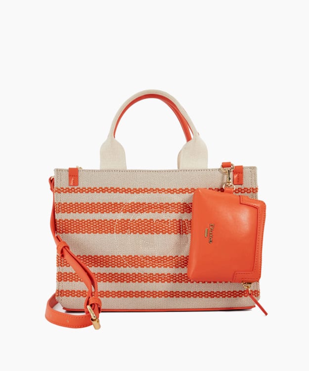 dune london Dinkideltra - Orange Canvas Shopper Bag