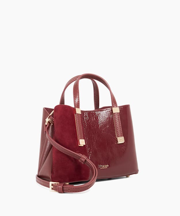 Dune London Dinkydorry - Burgundy Textured Tote Bag