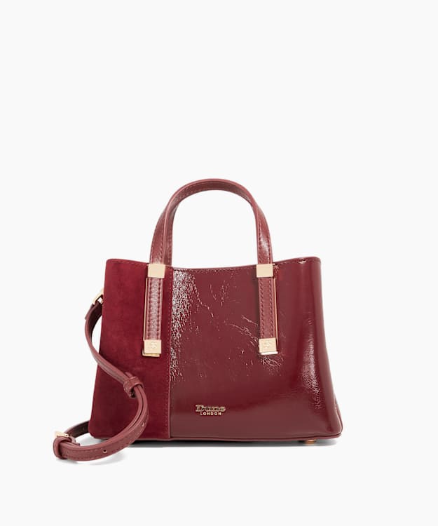 dune london Dinkydorry - Burgundy Textured Tote Bag