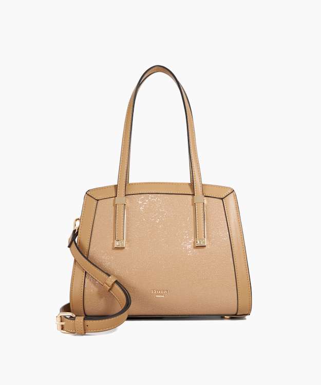 dune london Dorris - Taupe Branded Hardware Tote Bag