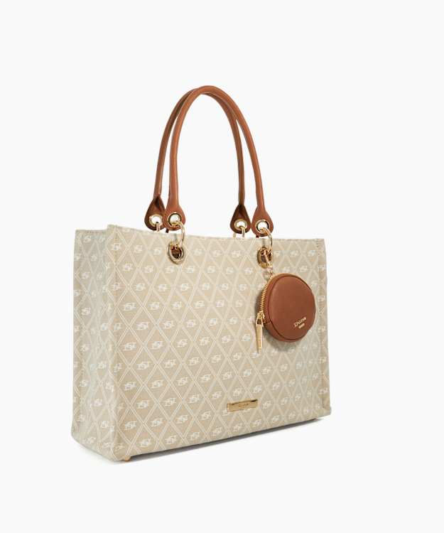 Dune London Doxston - Natural Monogrammed Tote