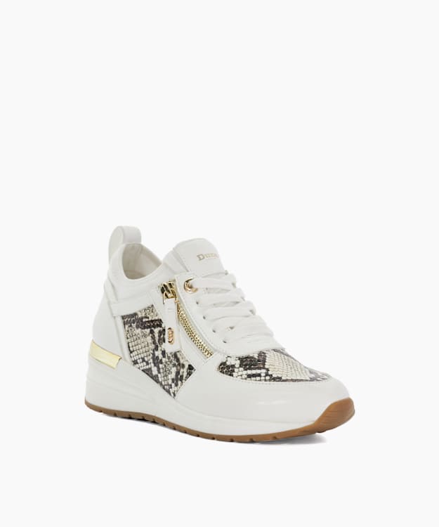 Dune London Eilisia - Natural Wedge Trainers