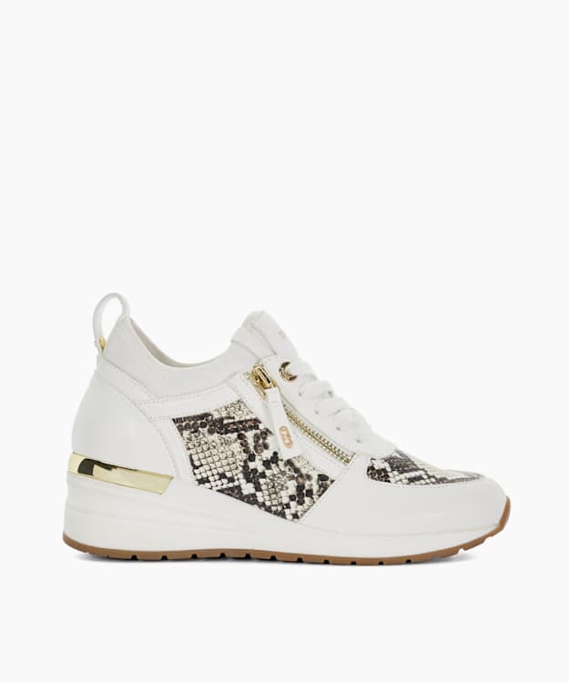 dune london Eilisia - Natural Wedge Trainers