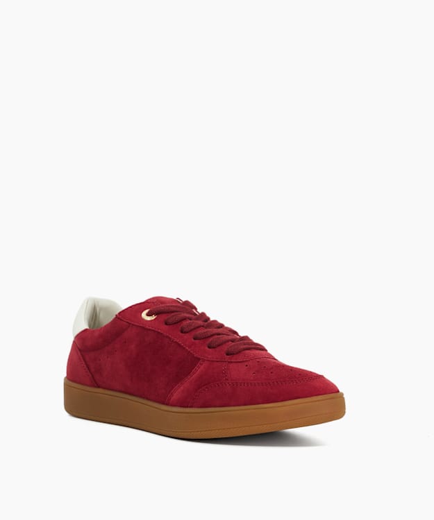 Dune London Electrolite - Burgundy Lace Up Trainer