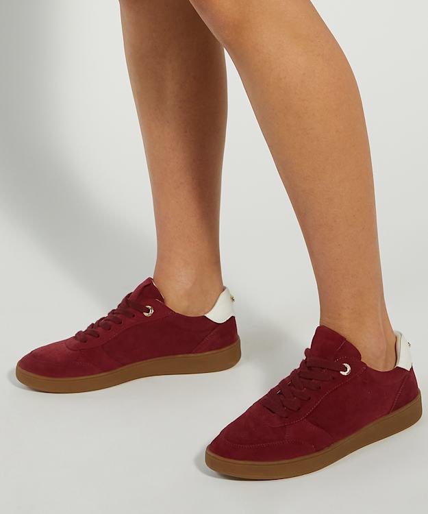 Dune London Electrolite - Burgundy Lace Up Trainer