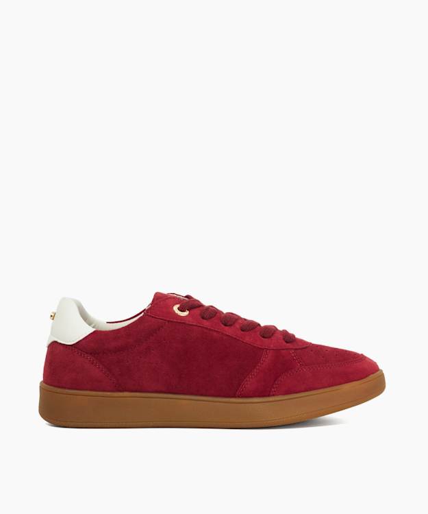 dune london Electrolite - Burgundy Lace Up Trainer