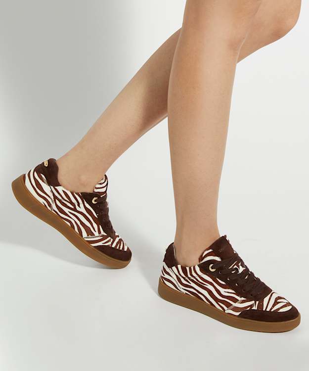 Dune London Electrolite - Zebra Lace Up Trainer