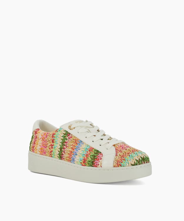 Dune London Ellise - Multi Rainbow Weave Trainers