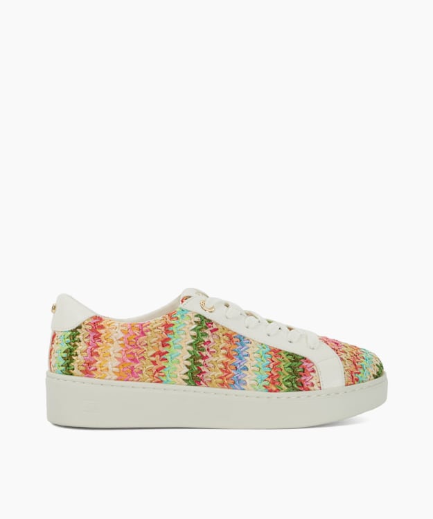dune london Ellise - Multi Rainbow Weave Trainers