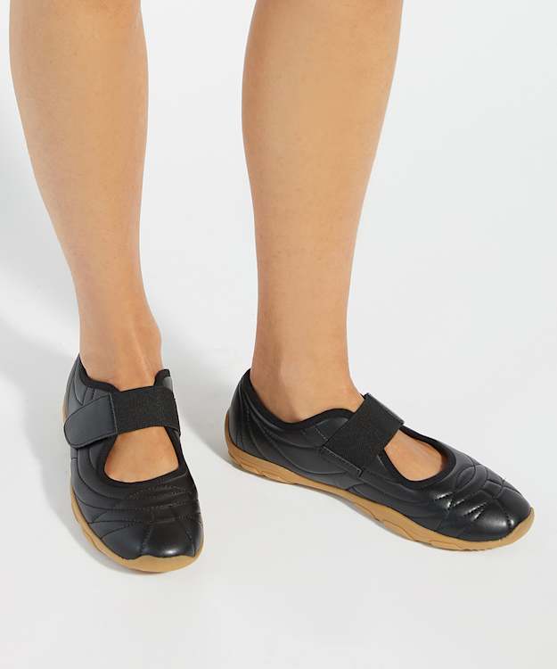 Dune London Elloves - Black Hybrid Ballet Trainer