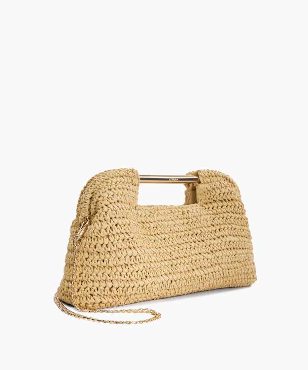 Dune London Elsabeth - Natural Raffia Clutch Bag