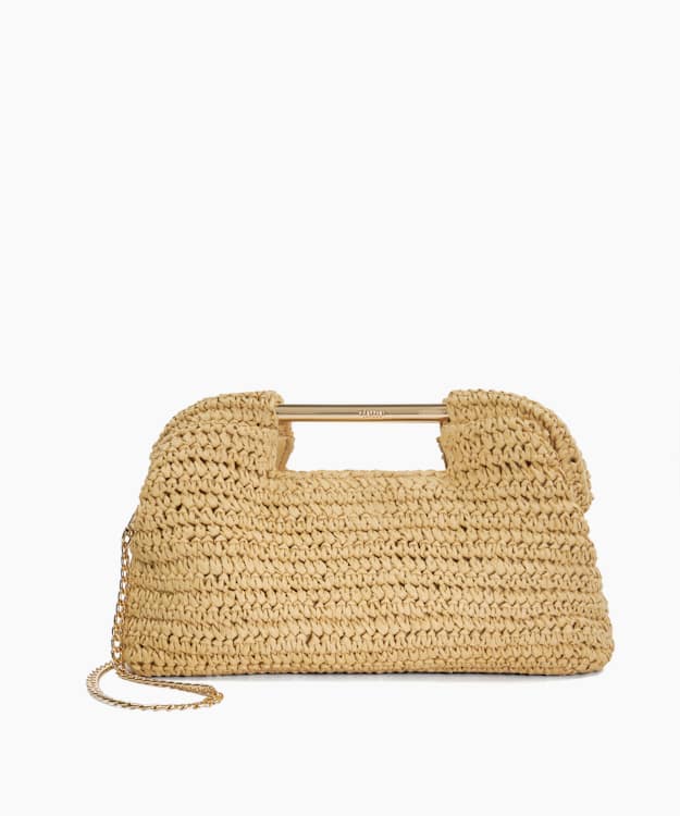 dune london Elsabeth - Natural Raffia Clutch Bag