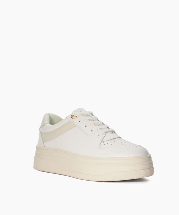 Dune London Emmelie - White Chunky Cupsole Trainers