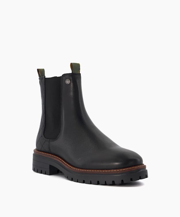 Dune London Evie - Black Leather Chelsea Boots