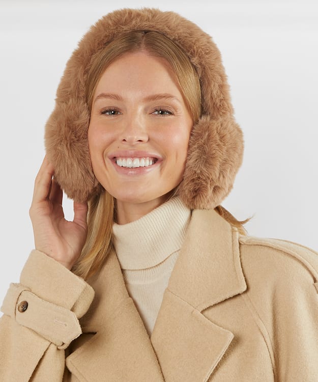 Dune London Facinated - Camel Faux Fur Ear Muffs