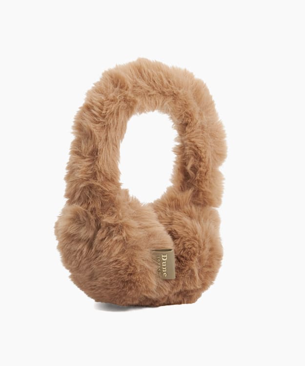 dune london Facinated - Camel Faux Fur Ear Muffs