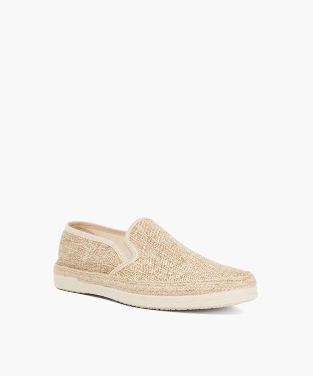 Dune London Findlayy - Beige Woven-Trim Casual Shoes