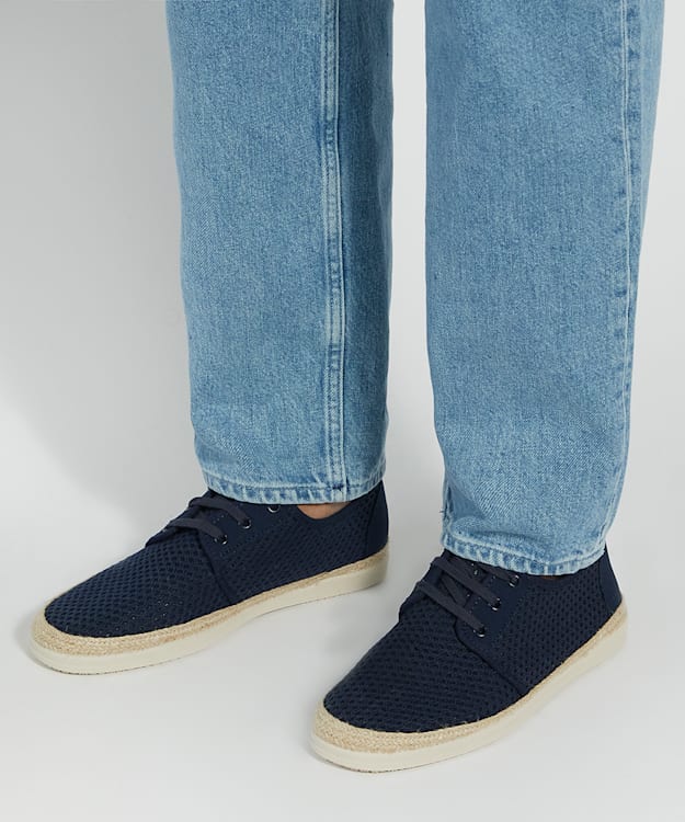 Dune London Founder - Navy Casual Espadrille Shoes