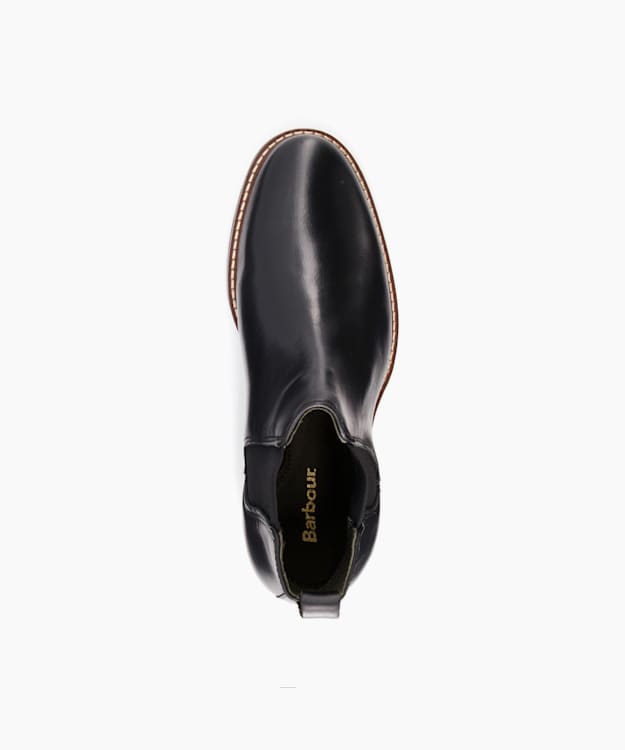 Dune London Foxton - Black Leather Chelsea Boots