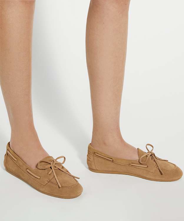 Dune London Gala - Tan Suede Boat Shoes