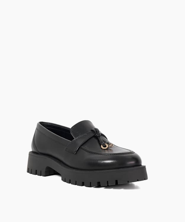 Dune London Garretts - Black Chunky Loafers