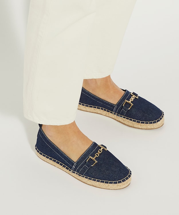 Dune London Gellato - Navy Snaflle Trim Espadrille