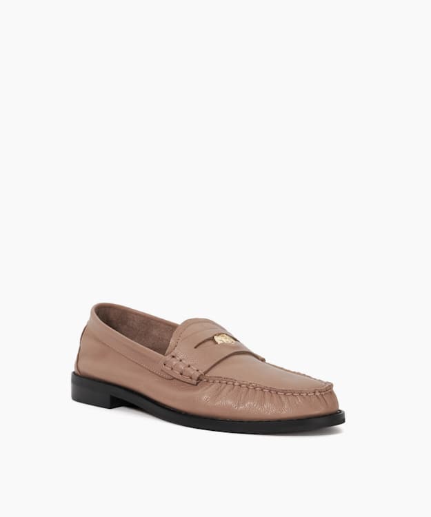 Dune London Gilmour - Taupe Coin Penny Trim Loafers