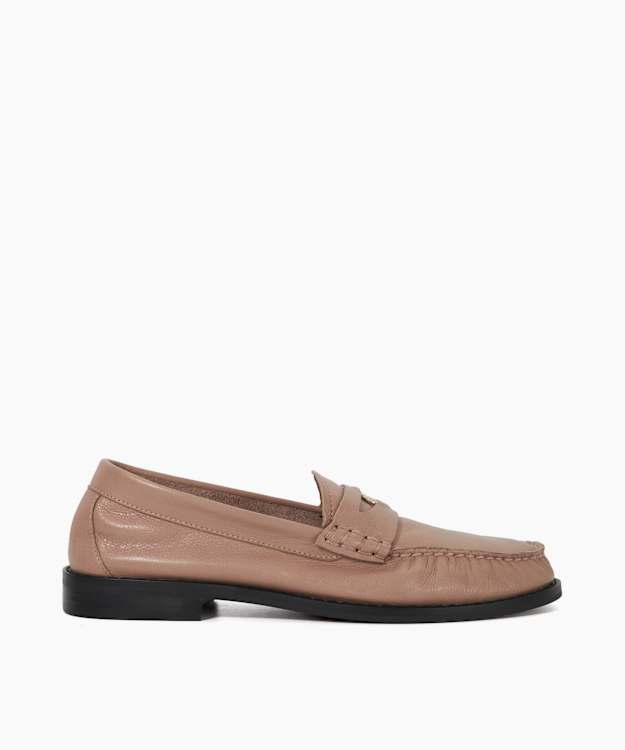 dune london Gilmour - Taupe Coin Penny Trim Loafers