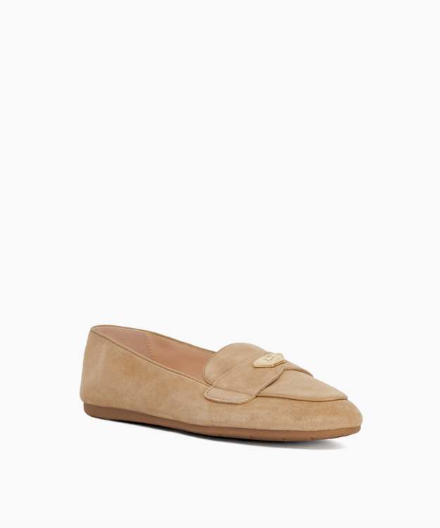 Dune London Gina - Sand Logo Plate Moccasin