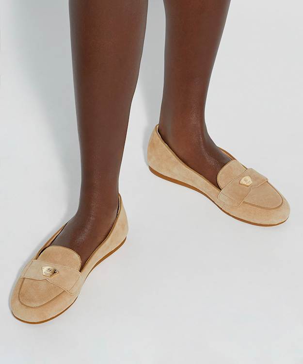 Dune London Gina - Sand Logo Plate Moccasin