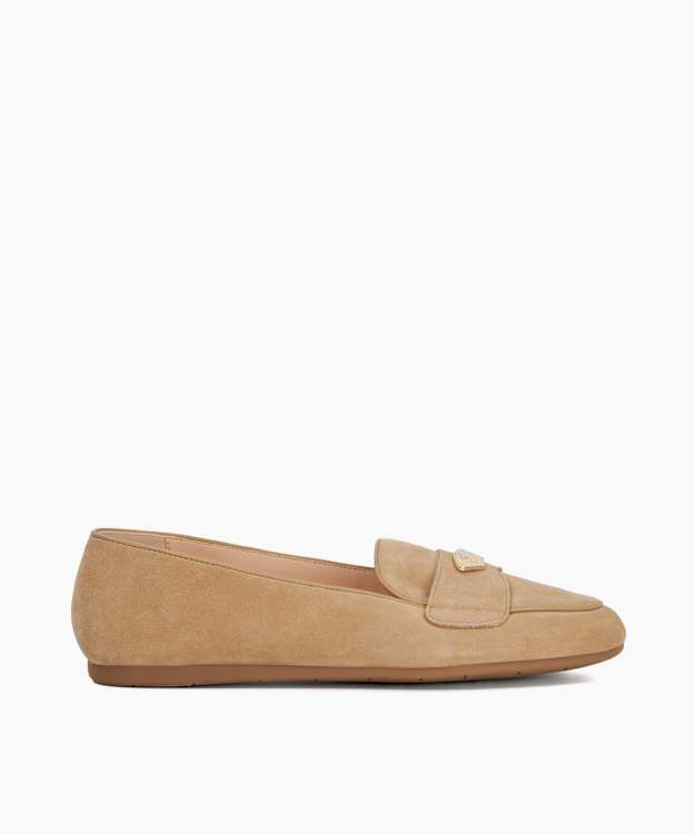 dune london Gina - Sand Logo Plate Moccasin