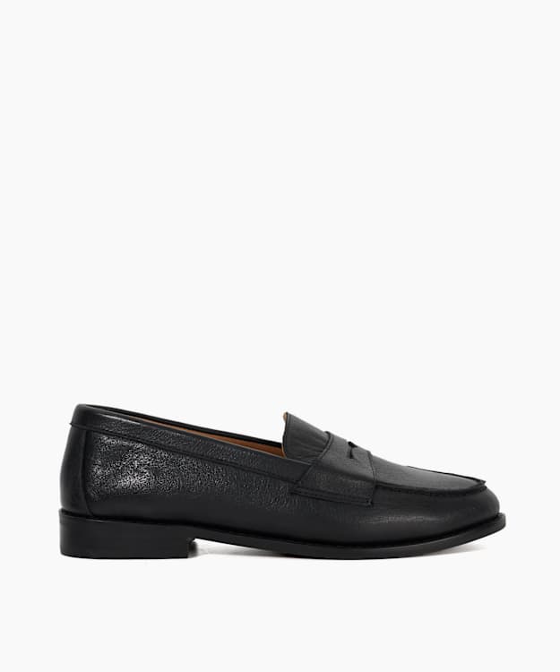 dune london Ginelli - Black Wide Fit Penny Loafer