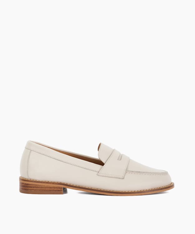 dune london Ginelli - Ecru Penny Loafer