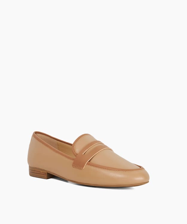 Dune London Gladys - Tan Leather Penny Loafers