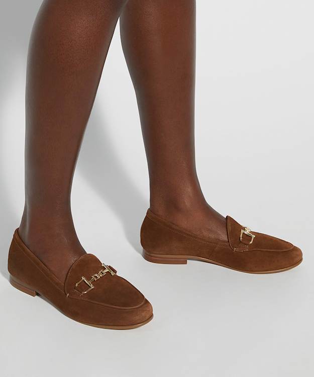 Dune London Glair - Tan Leather Snaffle Trim Loafers