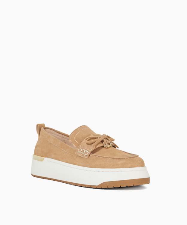 Dune London Glide - Sand Flatform Casual Loafer